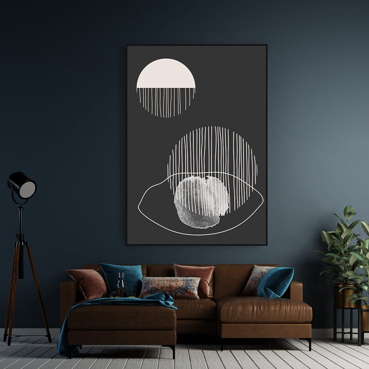 plakat lines and circles 3 30x40 cm