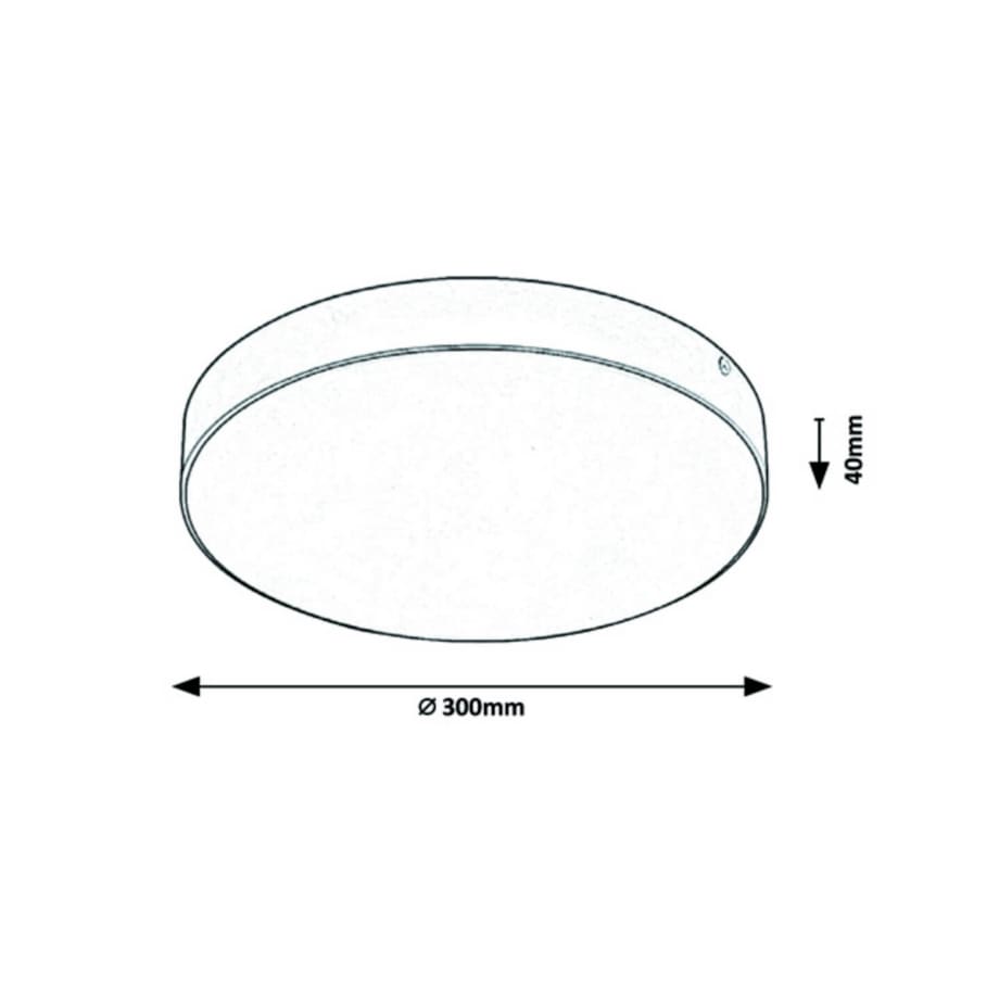 Sufitowa LAMPA plafon TARTU 7898 Rabalux okrągła OPRAWA metalowa LED 24W 2800K - 6000K plafoniera do łazienki IP44 czarna