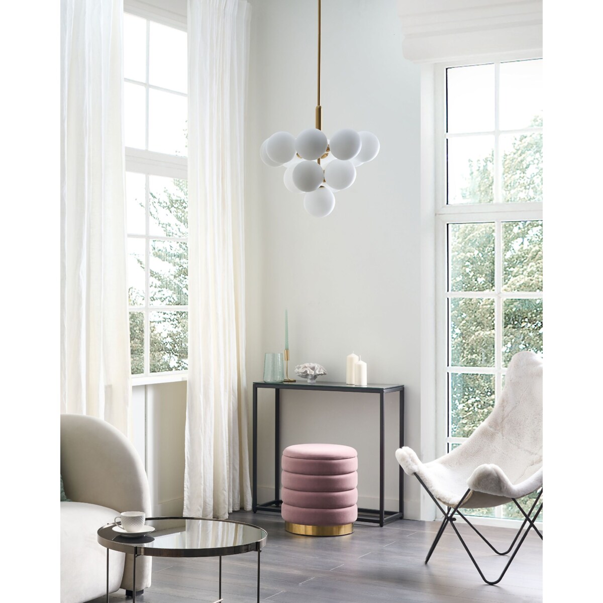 Lampa wisząca BIRRIE Metal Mosiężny