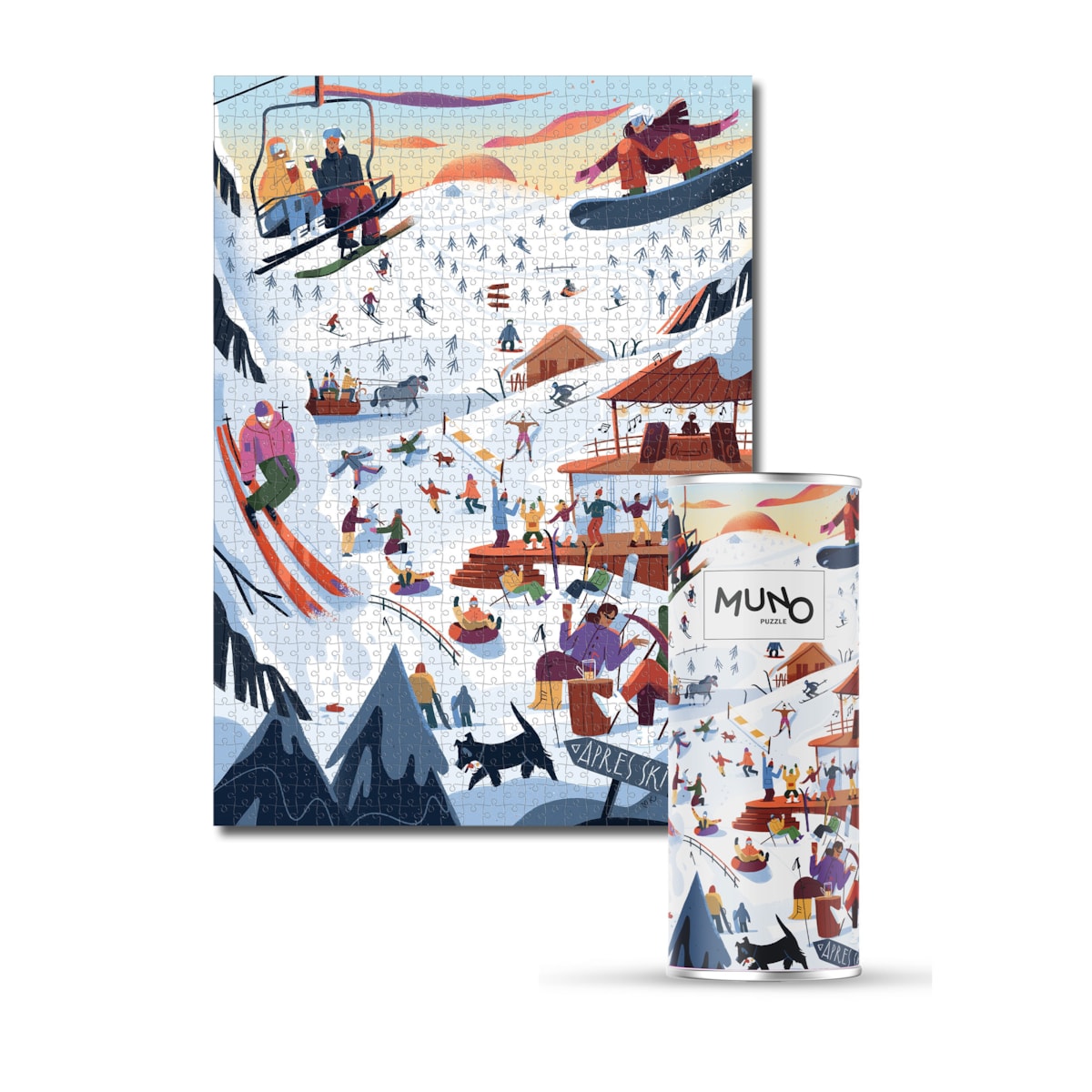 Muno Puzzle Puzzle 1000 "Apres Ski" by Magdalena Koźlicka w tubie