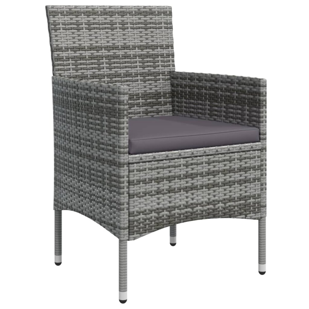 vidaXL 5-częściowy zestaw mebli ogrodowych z poduszkami, szaro-czarny