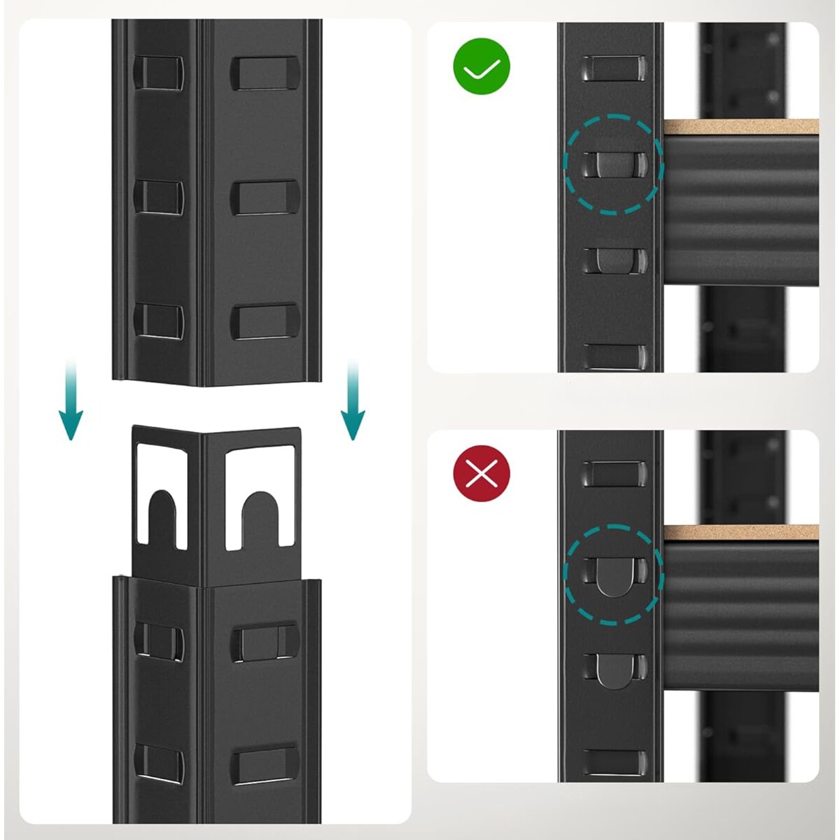 REGAŁ do salonu na książki 5 PÓŁEK, RUSTYKALNY
