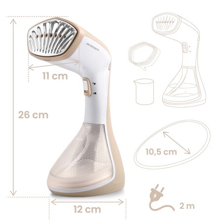 Parownica do ubrań Berdsen BD-311 Steamer parowy 1600W biały 331101