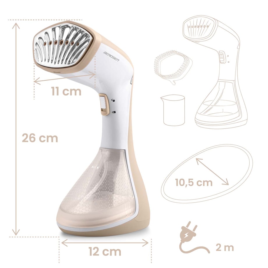 Parownica do ubrań Berdsen BD-311 Steamer parowy 1600W biały 331101