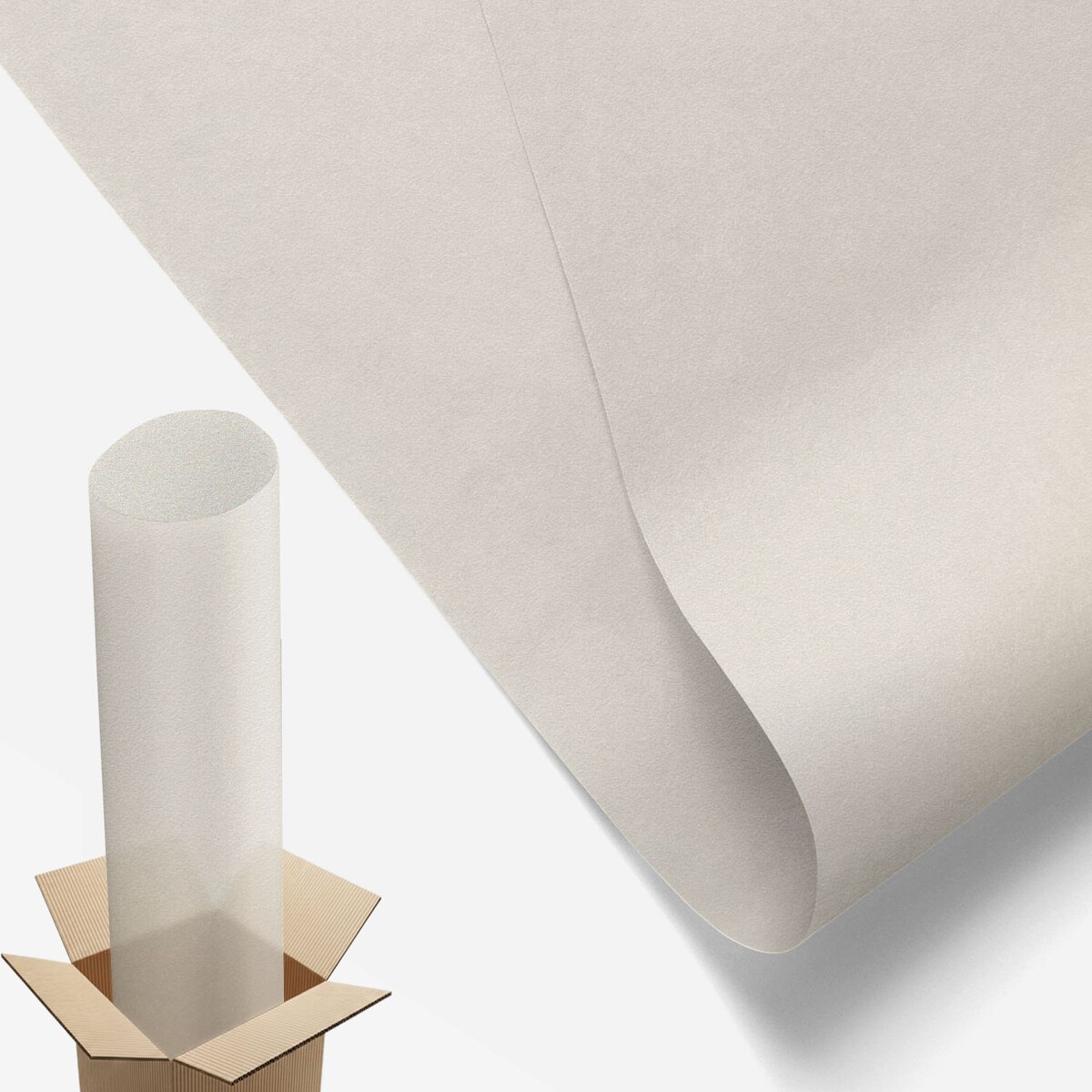 Witraż samoprzylepny dekoracyjny - Beżowy jednolity odcień minimalizm elegancja - 100x100 cm