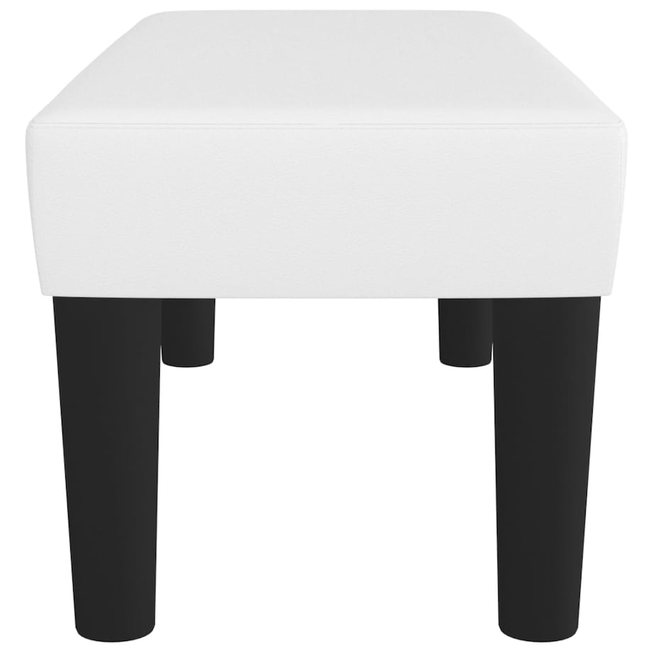 vidaXL Ławka, biała, 70x30x30 cm, tapicerowana sztuczną skórą