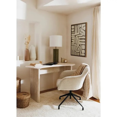 Lampa stojąca, ceramika, khaki, Vinus, 69 cm