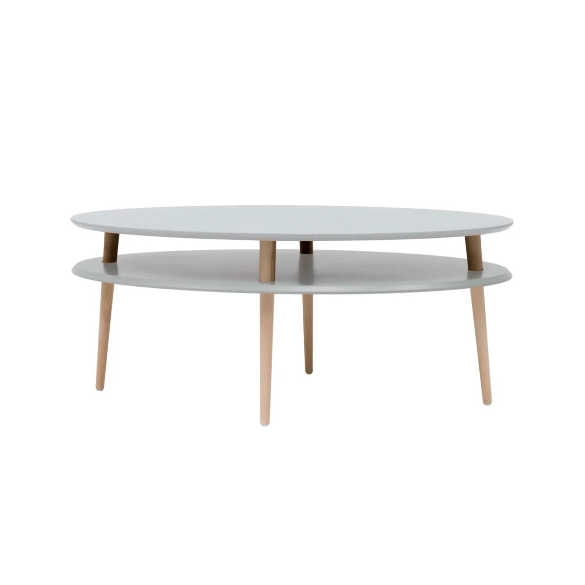 Ława owalna OVO HIGH 110x70 jasnoszara