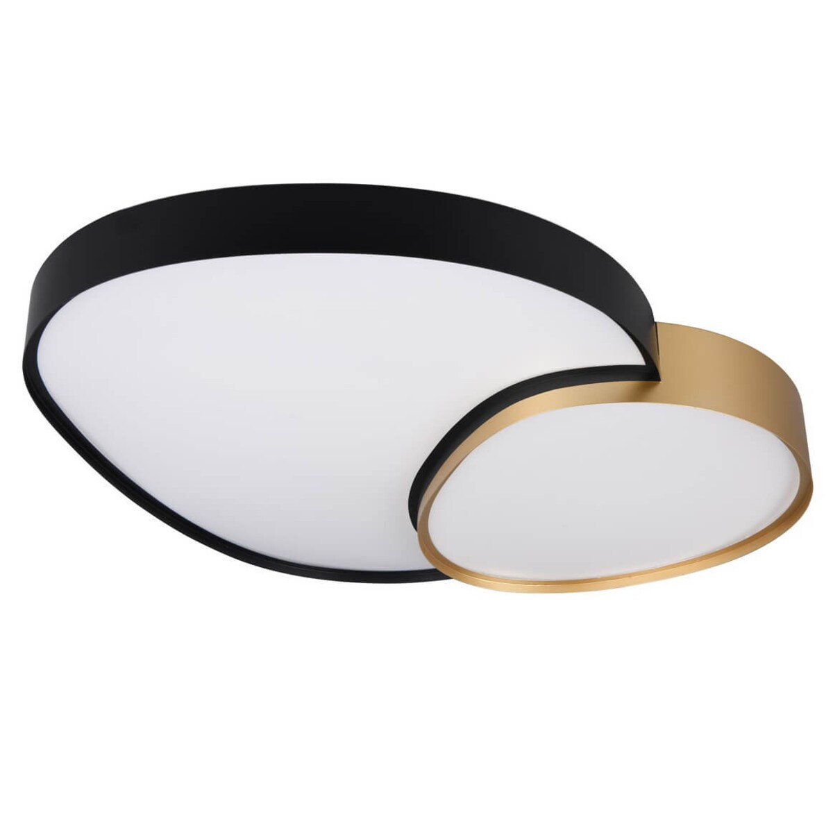 Ściemnialny plafon z pilotem Rise 647519280 Trio LED 51W 2700-6500K złota czarna biała