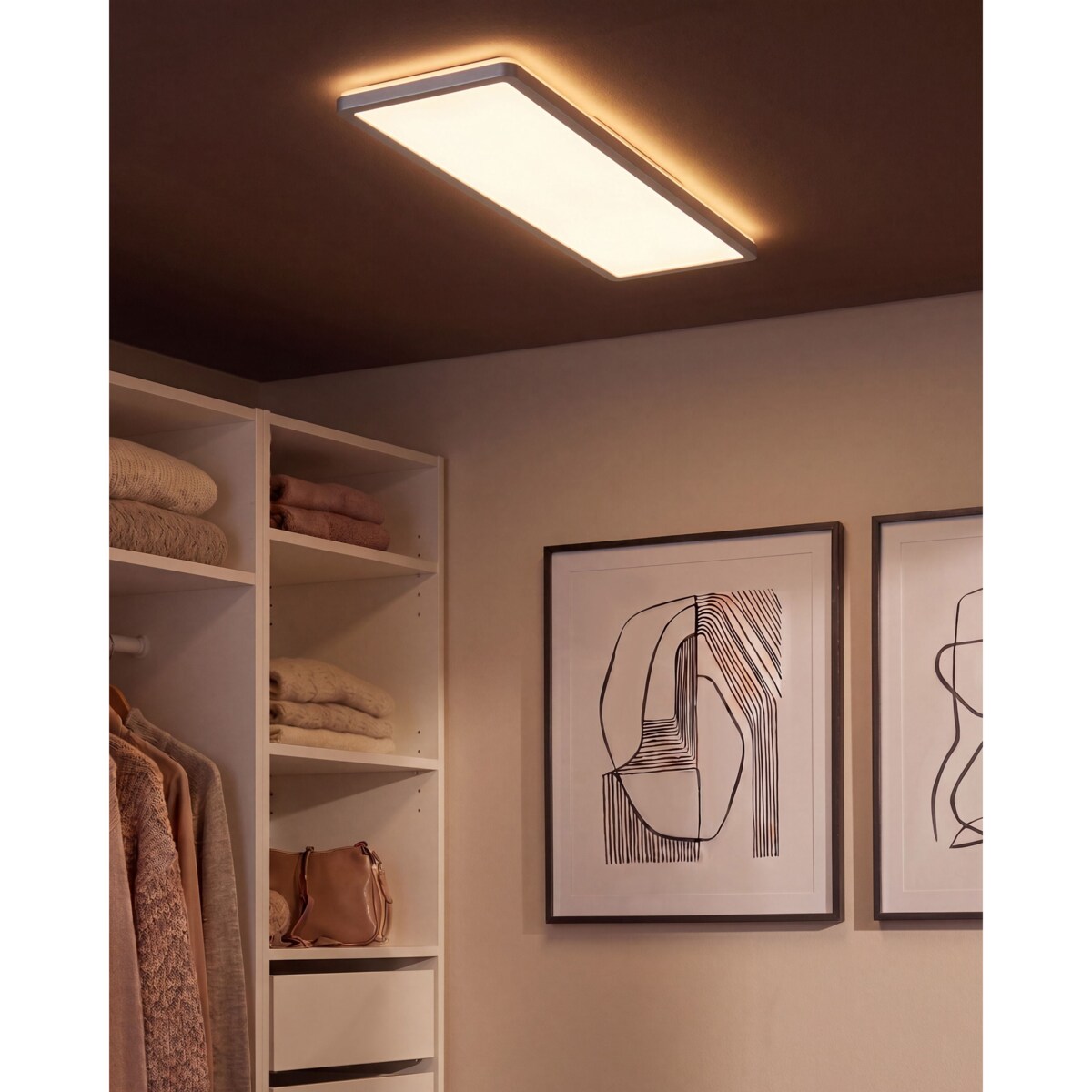 Lampa sufitowa LED ARDENZA Z pilotem Ze ściemniaczem Srebrny