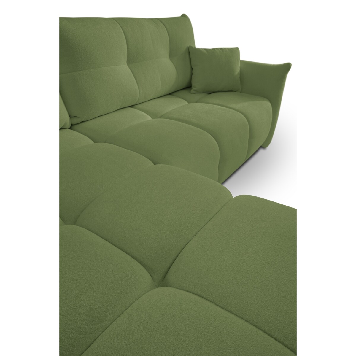 Narożnik z funkcją spania do salonu BOSE, lewostronny, zielony