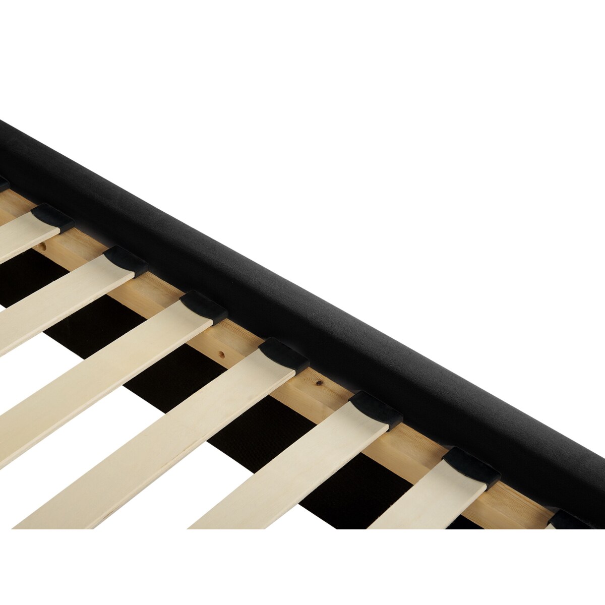 Łóżko welurowe 160 x 200 cm czarne AYETTE