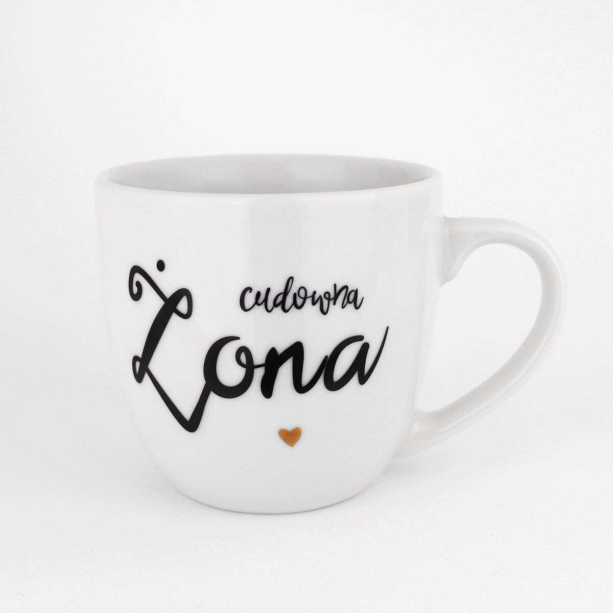 Kubek 300 ml - Cudowna żona ZŁOTE SERCE