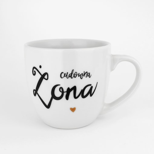 Kubek 300 ml - Cudowna żona ZŁOTE SERCE