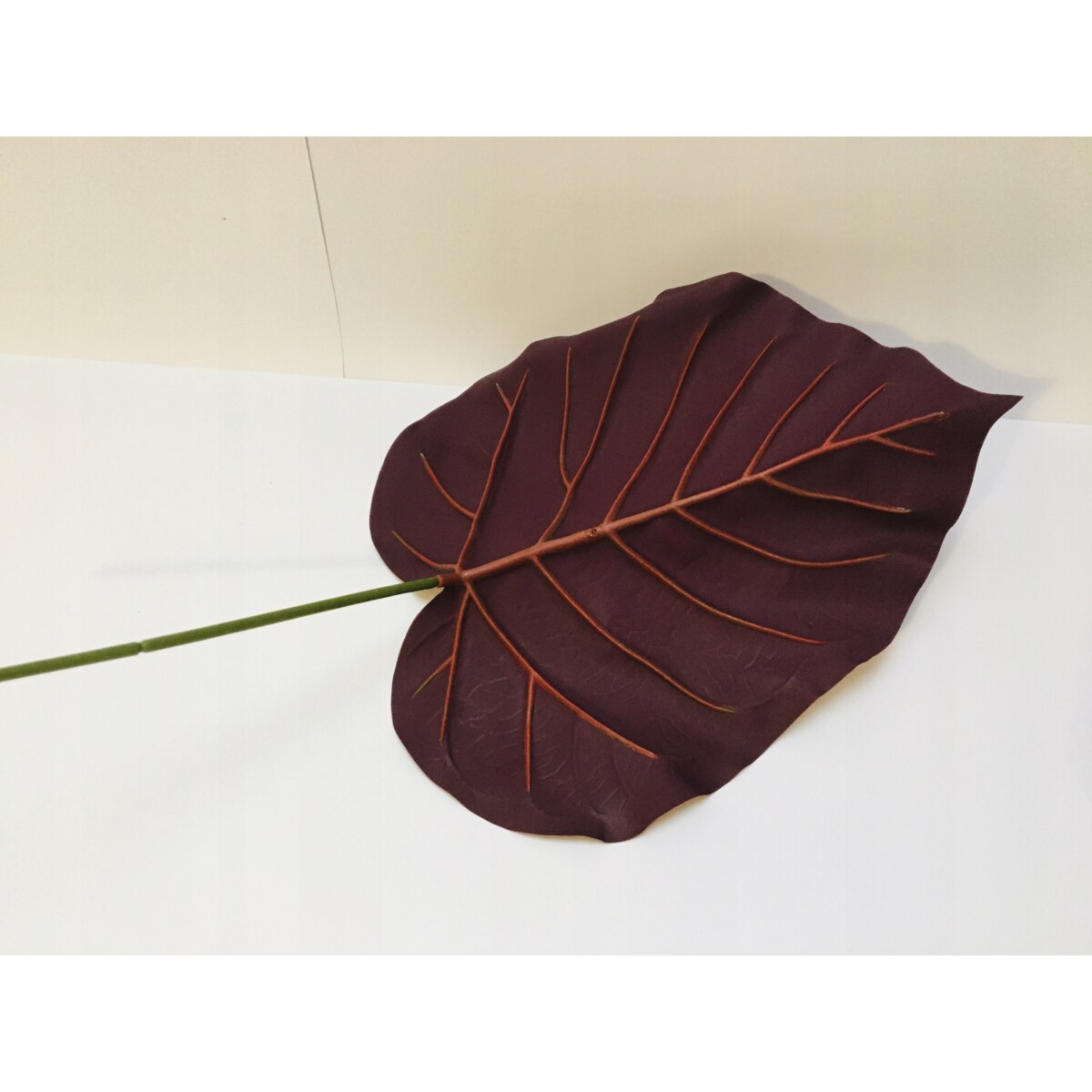 DUŻY LIŚĆ gumowany jak żywy do stroika wiązanki bukiet łodyga dodatek pik