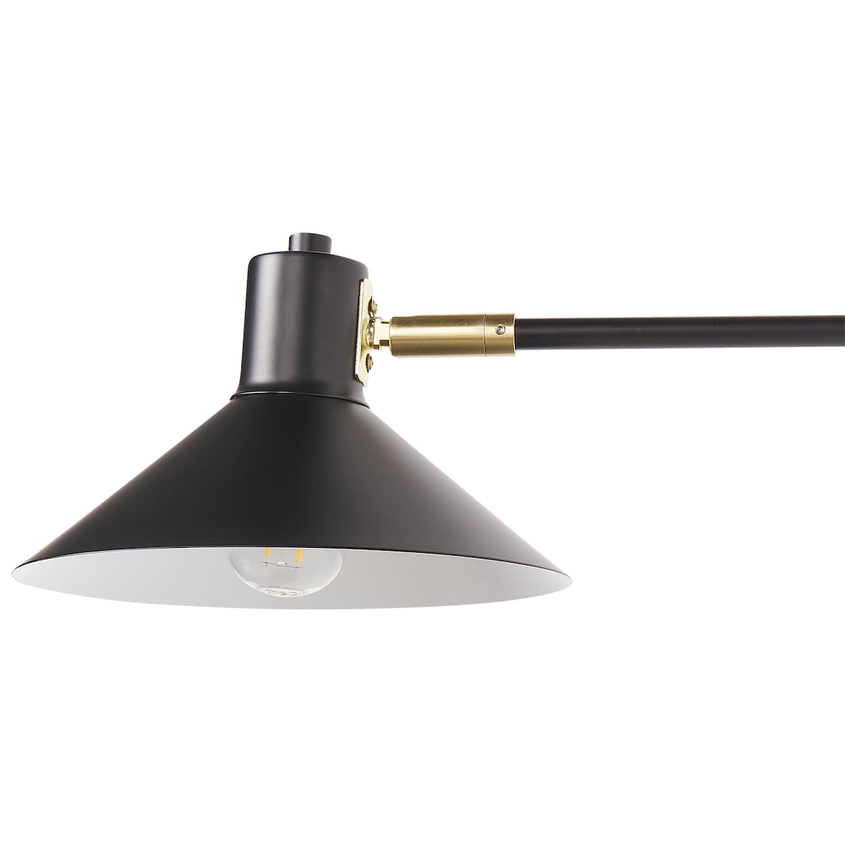 Lampa ścienna KADASSA Czarny Metal Regulowana