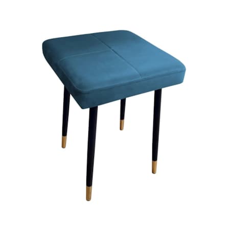 Taboret SQUARE 2 MG VELVET ciemno niebieski
