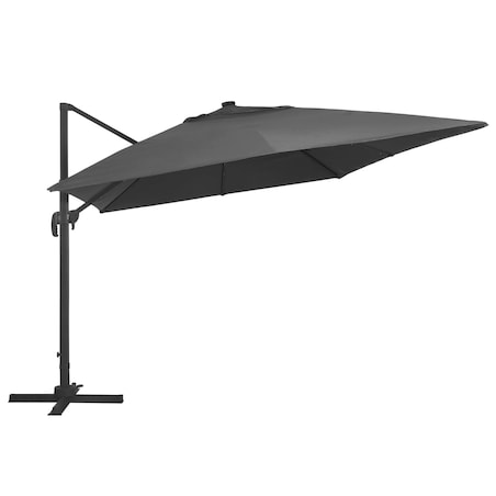 vidaXL Parasol z LED i aluminiowym słupkiem, 400x300 cm, antracytowy