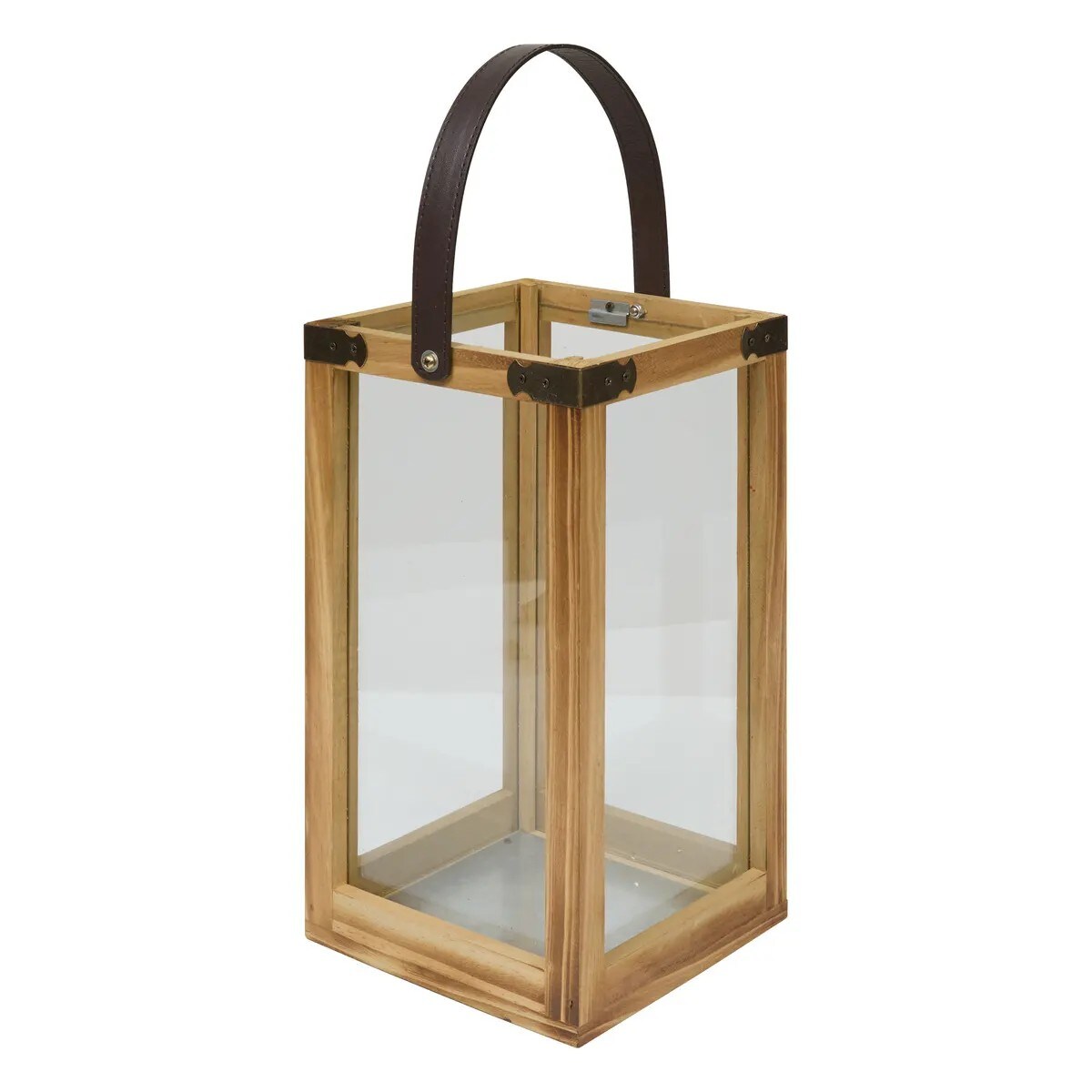 Komplet dwóch lampionów ze skórzanym uchwytem, Lony