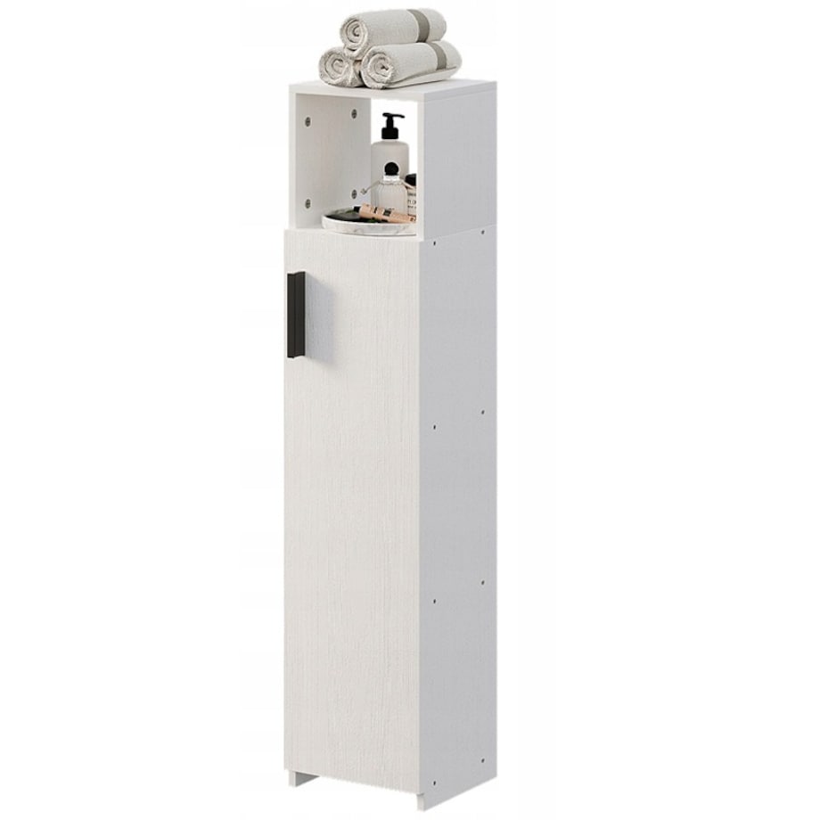 Szafka łazienkowa słupek wąska biała nowoczesna 101cm