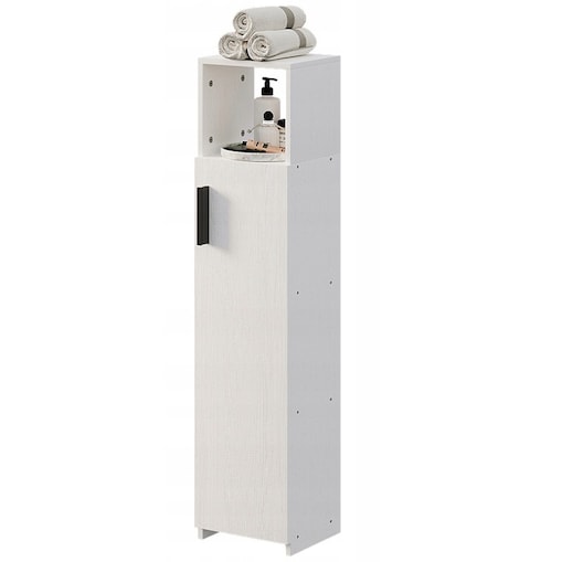 Szafka łazienkowa słupek wąska biała nowoczesna 101cm