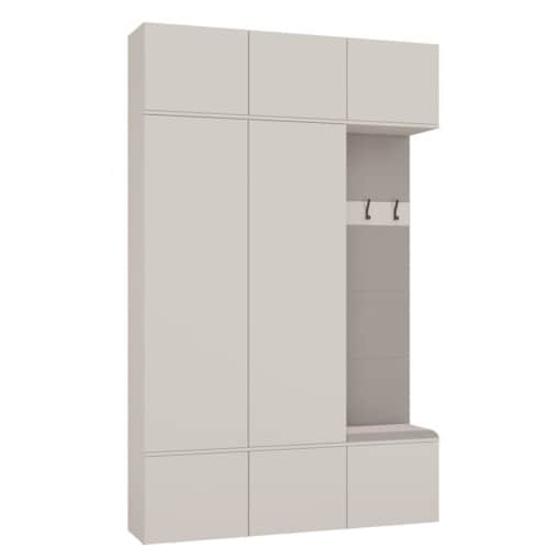 Garderoba HAGA III 2Sz1W KASZMIR BEŻ 2x Szafa + Wieszak