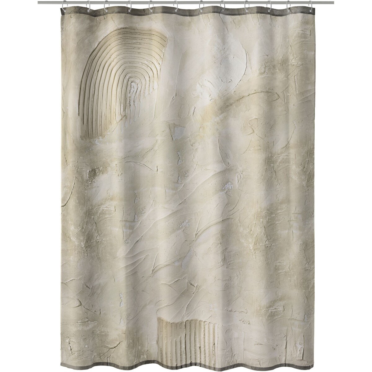 Kleine Wolke Art Tekstylna zasłona prysznicowa 180x200 cm motyw masa tynk Eco Care