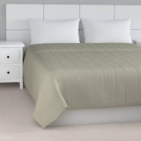 Narzuta pikowana w pasy 130x210 szaro-beżowy szenil