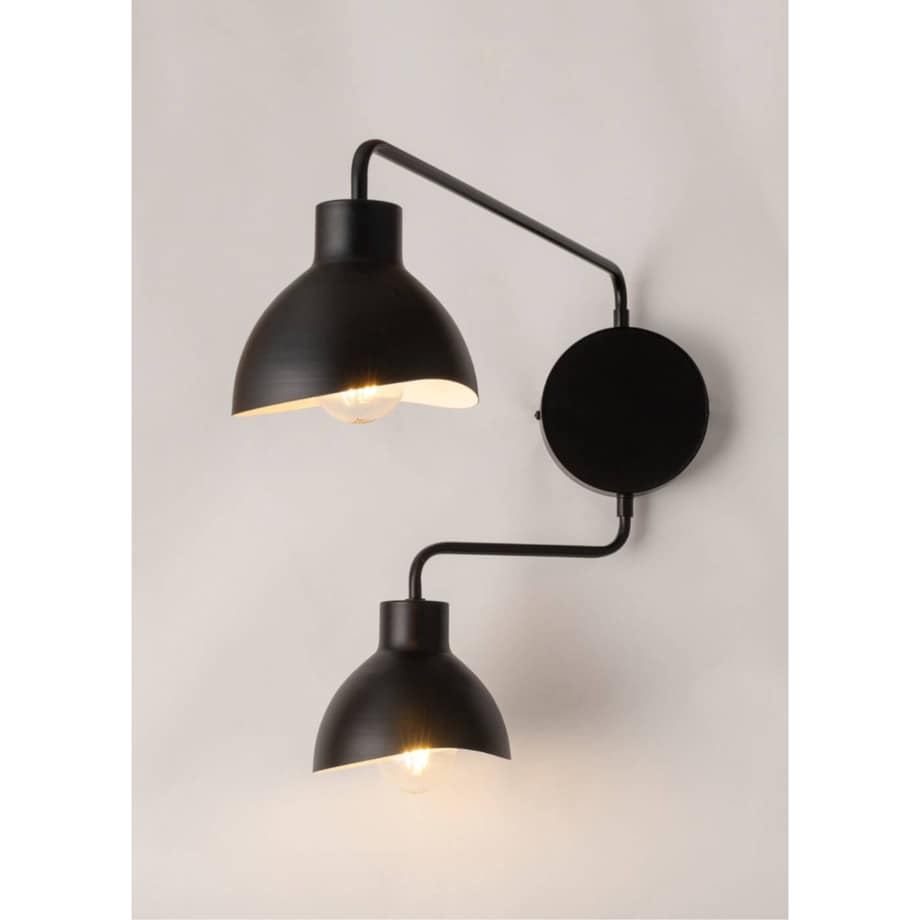 Obrotowa lampa ścienna Holi nowoczesna do salonu czarna