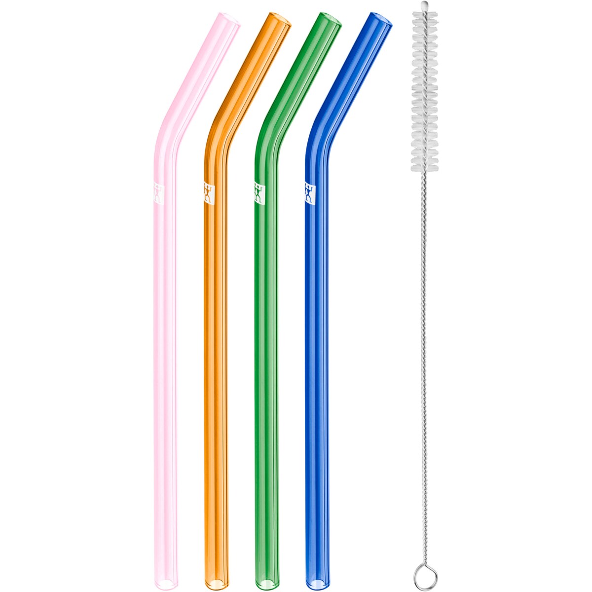 Zestaw 4 szklanych słomek zakrzywionych Zwilling Sorrento - Wielokolorowy