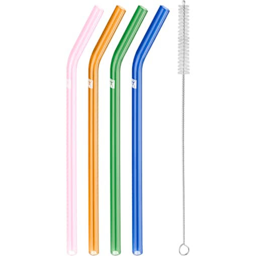 Zestaw 4 szklanych słomek zakrzywionych Zwilling Sorrento - Wielokolorowy