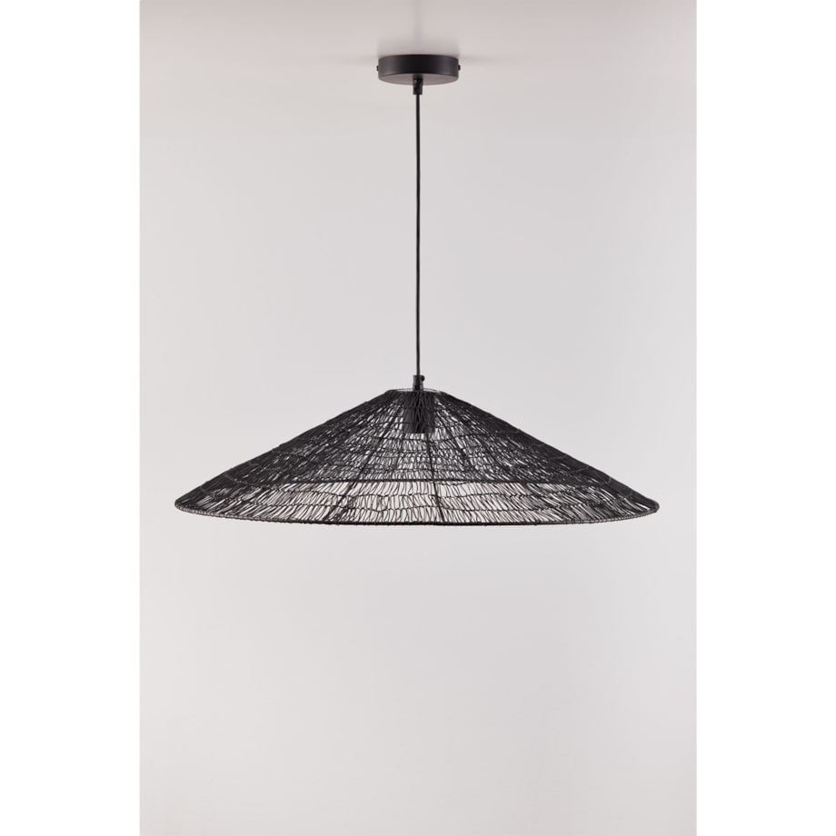 Lampa wisząca druciana Benilde Ø65 cm, czarna