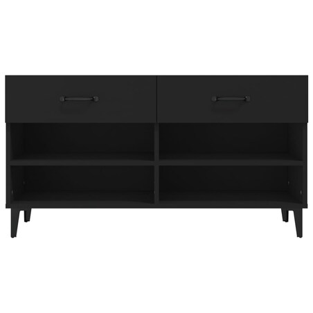 vidaXL Szafka na buty, czarna, 102x35x55 cm, materiał drewnopochodny