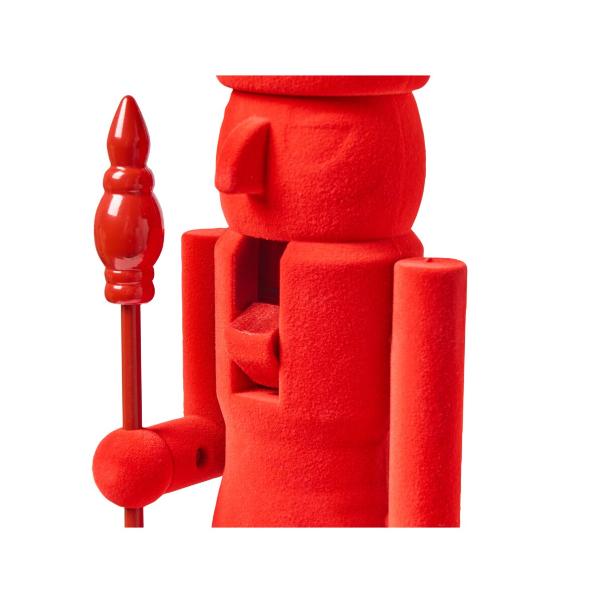 Zestaw 2 figurek dekoracyjnych FLATEY Dziadek do orzechów 40 cm Czerwony