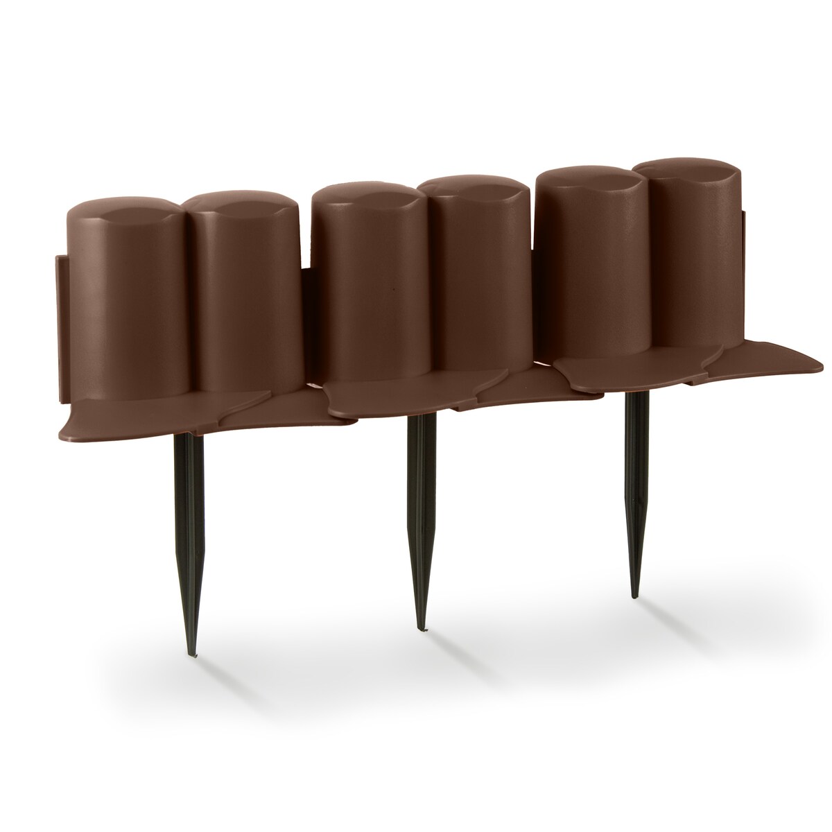 Płotek Ogrodowy 3,02 M Obrzeże Trawnikowe Palisada Brązowy