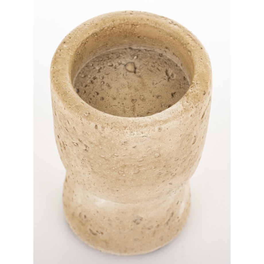 Świecznik cementowy 9x6x6 cm TORING-4 beżowy