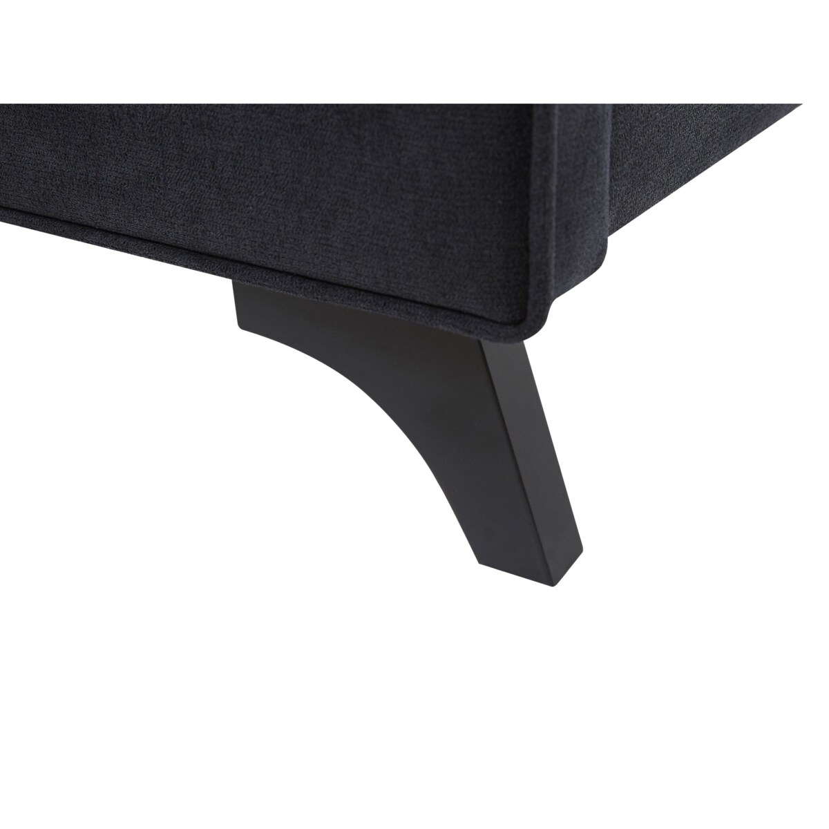 Łóżko tapicerowane 140 x 200 cm czarne AMBASSADOR