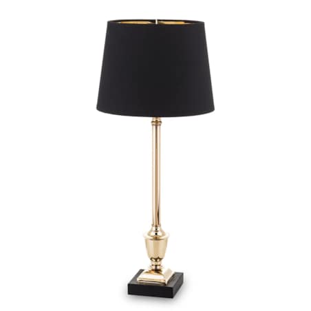 Lampa stołowa 58x25x25 cm MAUD z okrągłym czarnym abażurem
