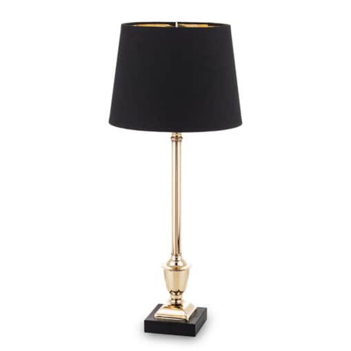 Lampa stołowa 58x25x25 cm MAUD z okrągłym czarnym abażurem