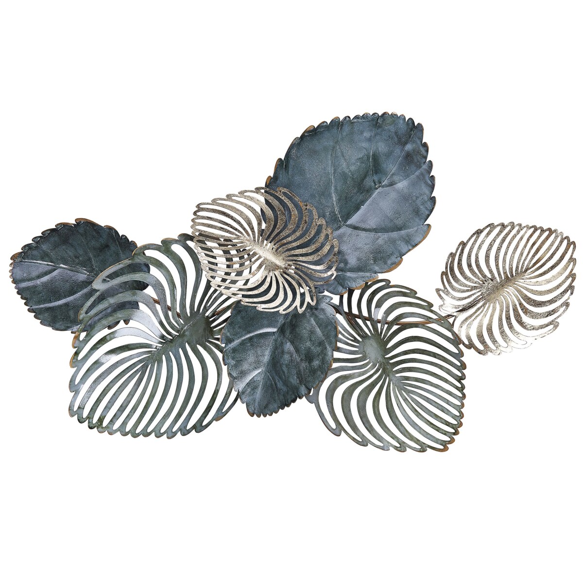 Dekoracja ścienna liście złoto-niebieska MAGNESIUM