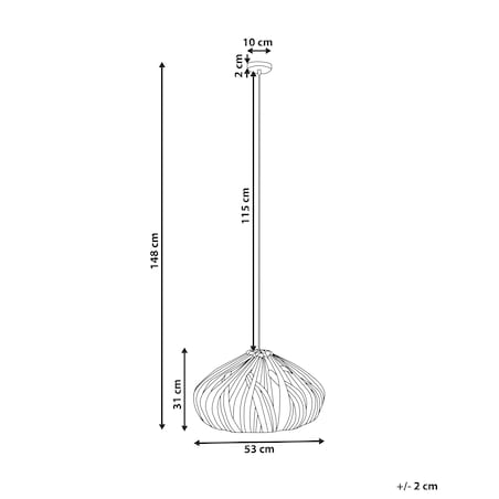 Lampa wisząca PASOS Hiacynt wodny Naturalny