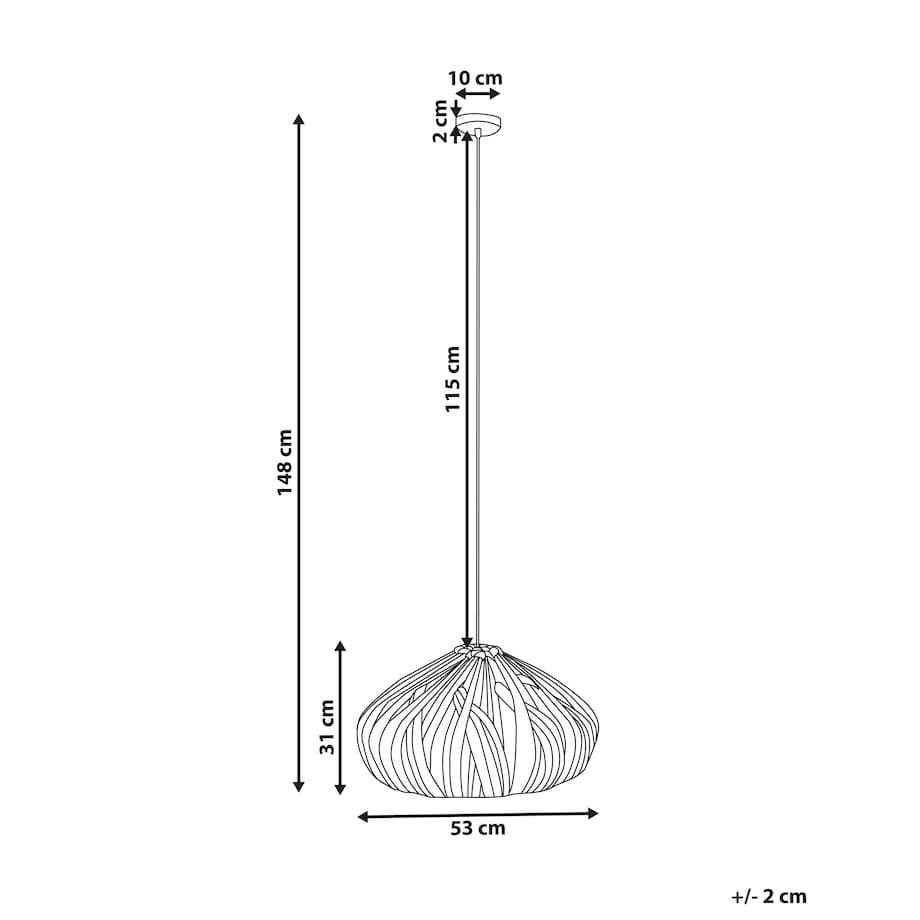 Lampa wisząca PASOS Hiacynt wodny Naturalny
