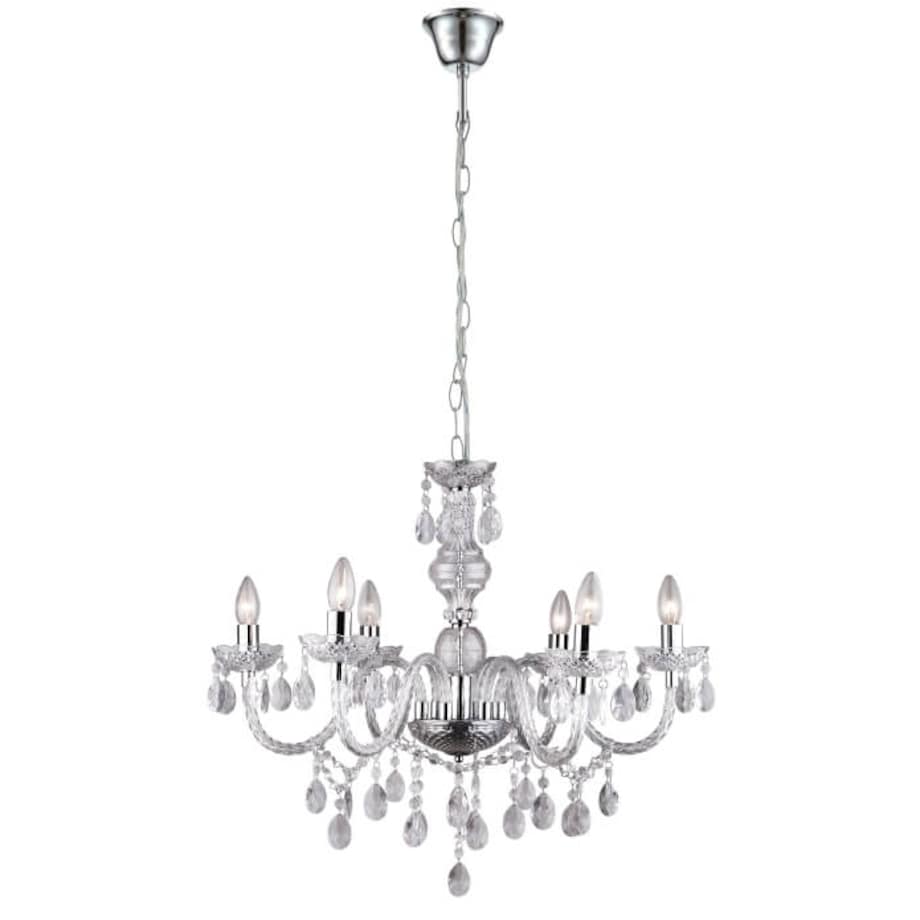 Lampa wisząca Cuimbra 63116-6 świecznikowa chrom crystals