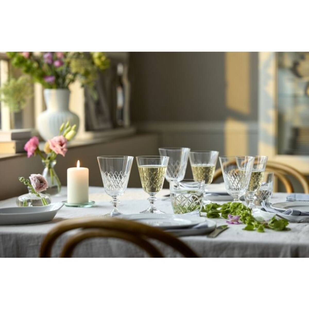 Kieliszki do białego wina ze szkła kryształowego Eaton 230 ml 2 sztuki 36238