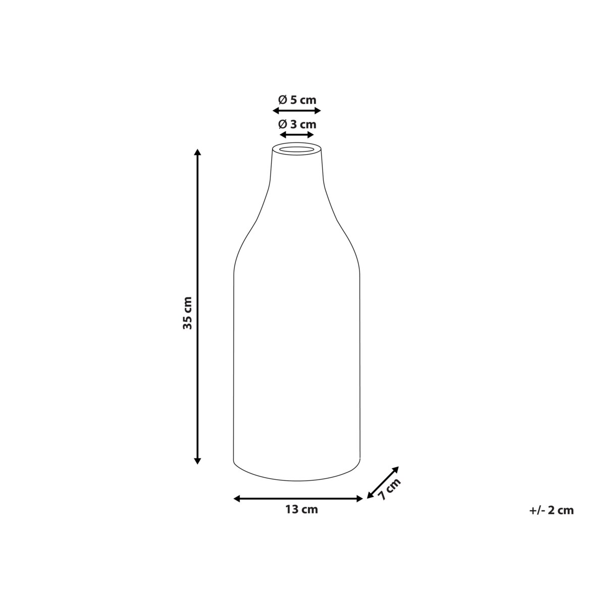 Wazon na kwiaty ceramiczny 35 cm biało-niebieski CALLIPOLIS