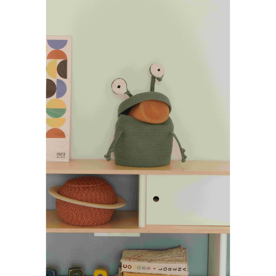 Kosz dekoracyjny Alien Zog, "Mom, I want to be an astronaut" Lorena Canals