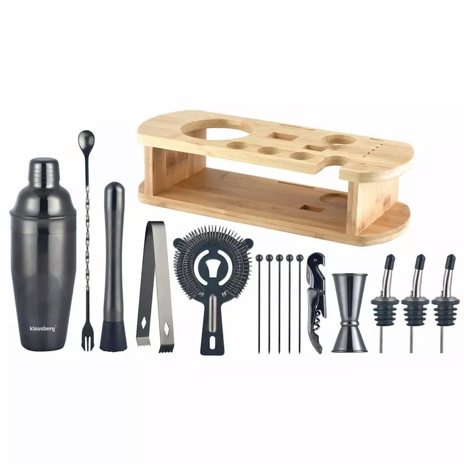 Zestaw barmański 16 elementów Shaker KLAUSBERG grafitowy