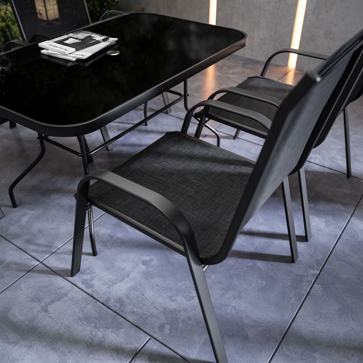 Zestaw mebli ogrodowych TERRA czarny