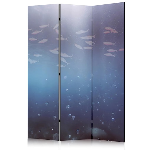 Parawan jednostronny Zwierzęta 135x172 cm 3-częściowy niebieski