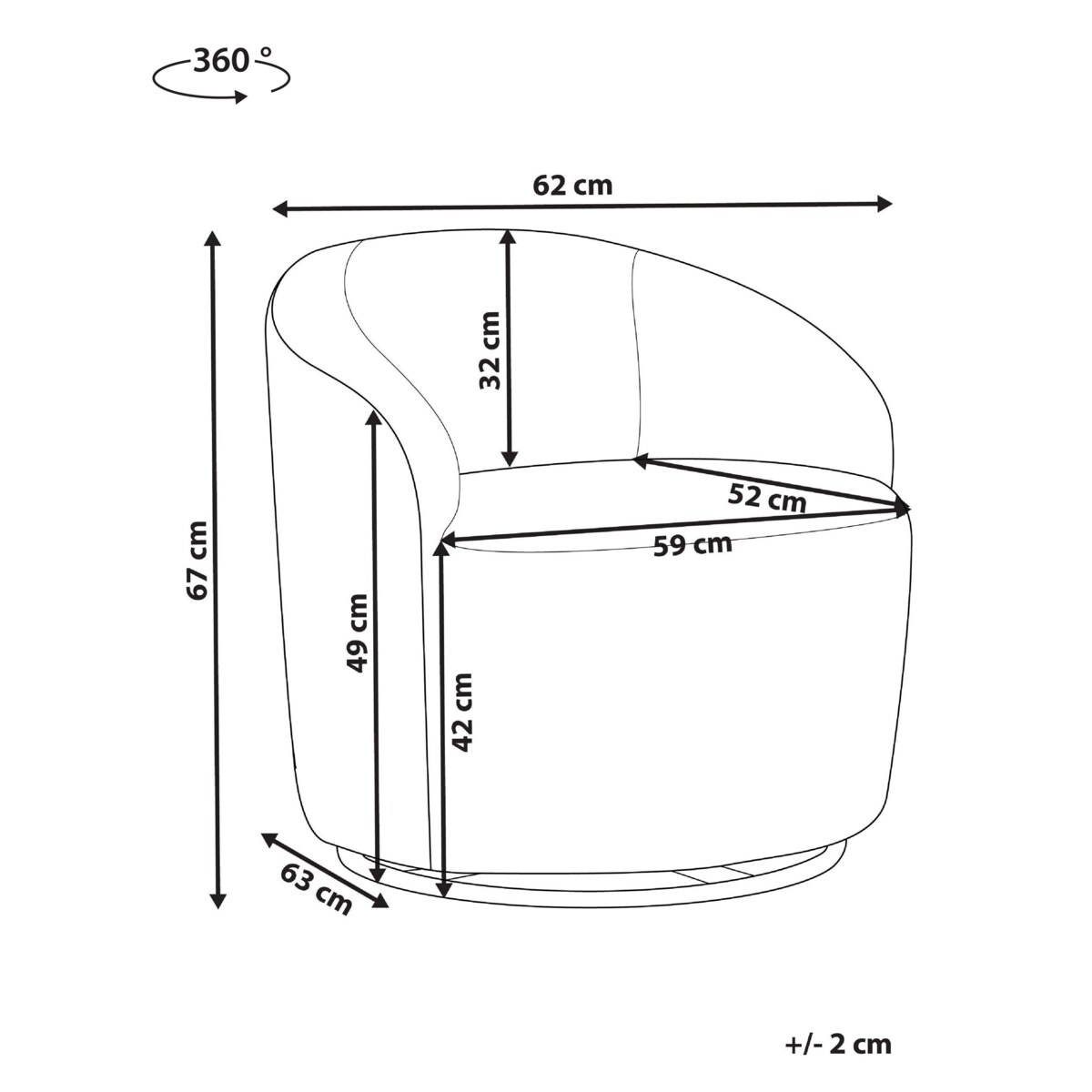 Fotel DAVIK Boucle Beżowoszary
